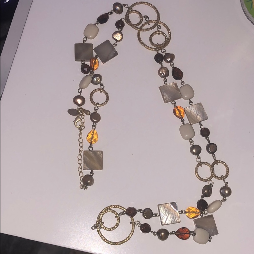 {Lia Sophia} gold long necklace